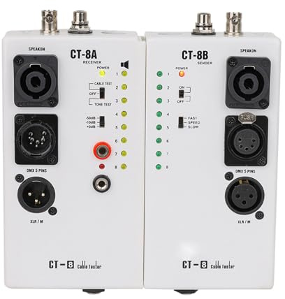 , Audiotory Cable Tester Connectors Essential Tool for Audiotory Equipment Networking Intelligent Cable Tester Stage Equipment
