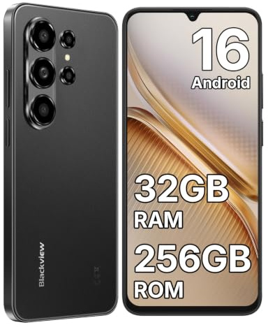 Blackview WAVE 10 Mobile Phones Android 16, 6.88/120Hz, 32GB RAM+256GB ROM | 32MP Camera, 5000mAh Smart Phone, 4G Dual SIM Android Phones, Fingerprint Unlocked, 3 Slot, DokeOS 5.0, 3.5mm Jack, Type-C