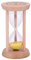 Weiye Mini Sablier en bois - Pour la maison, le restaurant - 1 minute/3 minutes - Couleur bois, Wood + Yellow, 3min