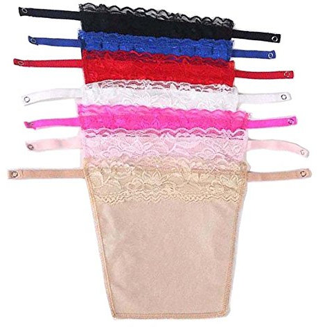 7pcs Dame Spitze Clip-on Mock Camisole BH Einsatz Overlay Modesty Panel Weste