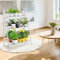 Soporte de Madera para Macetas de 3 Niveles, Estantería para Flores, Escalera Plegable de Bambú para Interiores y Exteriores Jardín Balcón 70 x 40 x 96 cm