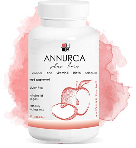 ANNURCA plus hair HB | 60 capsule | integratore alimentare | per capelli belli e forti | con vitamine e minerali | capsule acido resistenti | Prodotto Italiano