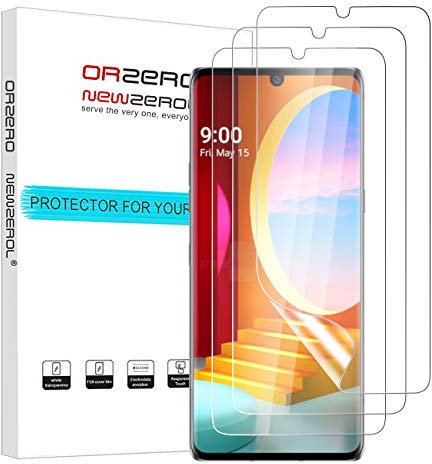 NEWZEROL 3 Stück Displayschutzfolie Kompatibel für LG Velvet 4G 5G UW Schutzfolie LG G900/LG 910, In Screen Fingerabdruckerkennung [Premium-Qualität] Soft TPU 3D Anti-Blase Kante an Kante