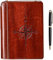 SETTINI® Journal ligné – Journal boussole pour écriture, coffret cadeau, couverture rigide, cuir végétalien, comprend un stylo de luxe dans un porte-stylo unique, 192 pages, 15,2 x 21,6 cm, cadeau