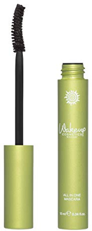 Wakeup Cosmetics Milano, Mascara 3 in 1 All in One, für voluminöse, geschwungene und längere Wimpern, Farbe Braun