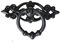 Antique Cabinet Door Drawers Cupboard Ring Pull Handle Retro Knob, Black, Pack of 8