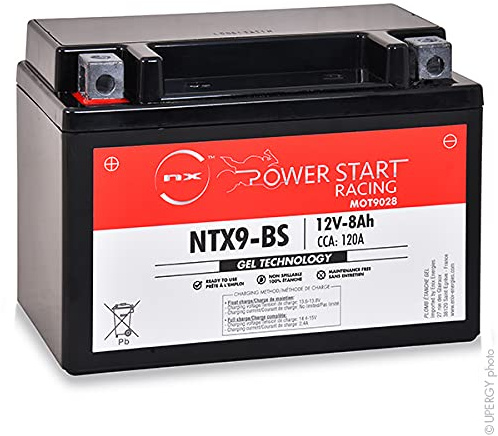 NX-Quad Batterie-Blei GEL-12V-8Ah-Kompatibel mit: ETX9-BS ; ETX9BS ; FTX9-BS ; FTX9BS ; GTX9-BS ; GTX9BS ; WP9BS ; YTR9-BS ; YTR9BS ; YTX9-BS ; YTX9BS ; ETZ-9-BS
