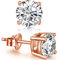 Orecchini Oro Rosa Donna Diamanti Uomo Donna Argento 925 Orecchini Punto Luce in Argento 925 con Zirconi Bianchi Taglio Diamante