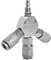 IWILCS Verteiler Schnellkupplung, Luftschlauch Schnellkuppler Verteiler 3 Wege, Druckluftverteiler 3-Fach, 1/4'' F-NPT, für Verbindung zu Kompressoren und Druckluftschläuchen (Silber)
