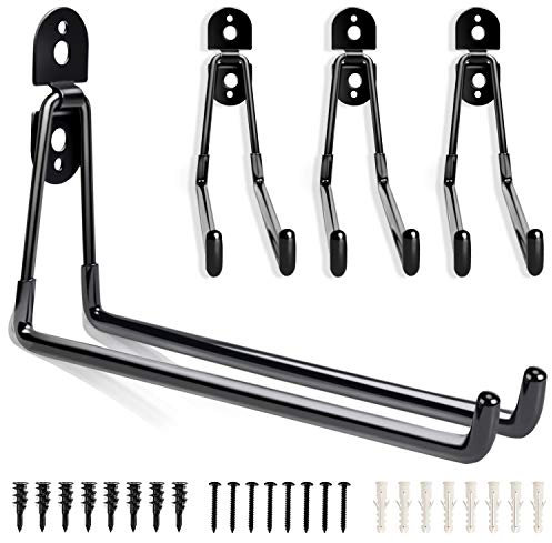 Heevir Ganchos de garaje resistentes Colgador de almacenamiento grande de 11 pulgadas paquete de 4 ganchos largos para colgar herramientas sillas mangueras escalera artículos a granel cuerdas etc.