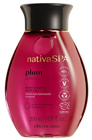 O Boticario Nativa SPA Huile corporelle à la prune enrichie en gouttes de quinoa purifiées pour favoriser l'humidité 200 ml
