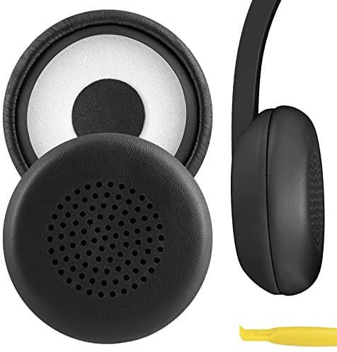 Geekria QuickFit Protein Leather Replacement Ear Pads for Skullcandy Uproar Wireless Headphones Ear Cushions, Headset Earpads, Ear Cups Repair Parts (Black)
