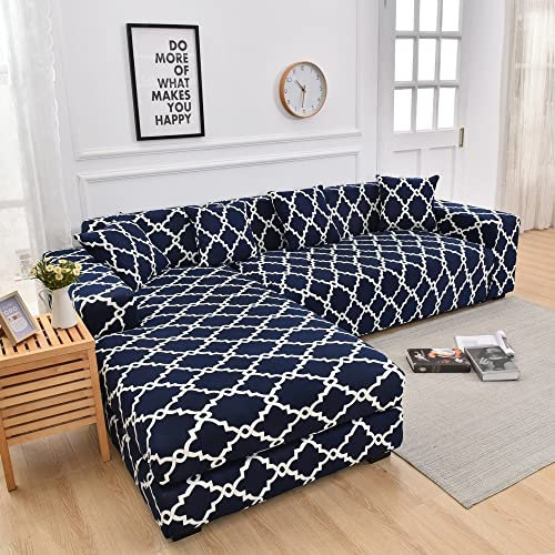 uyeoco Sofabezug L Form Rechts/Links Sofa Überzug Ecksofa Sofaüberwurf Stretch Sofahusse Couchbezug für 3/2/4 Sitzer Couch (Color : Q, Size : 90-140cm)