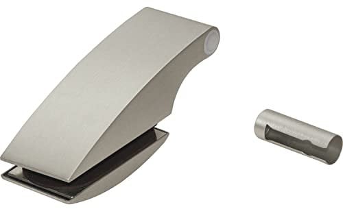 Dorma Glas Studio Rondo Türband Flügelteil (Türbeschalg) für Glastüren, Glasstärke 10mm, Türscharnier Alu Edelstahl Effekt Inhalt: 2 Stück