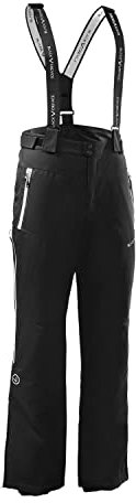 Black Crevice Herren Skihose, 10.000mm Wassersäule, atmungsaktiv, schwarz, M