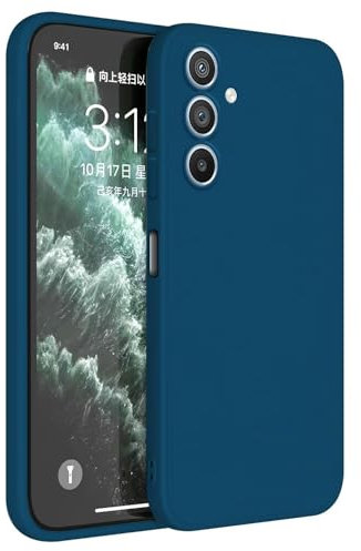 Topme Cover per Samsung Galaxy A34 5G (6.6 Inches) Custodia Case, Protezione Della Pelle Della Custodia in Silicone Tpu - Blu zaffiro
