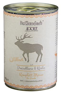Dr.Clauder´s BARF Game 400g Wildfleisch mit Kürbis und Blaubeeren für Hunde, Medium, Haustierbesitzer, Hundefutter, 400g