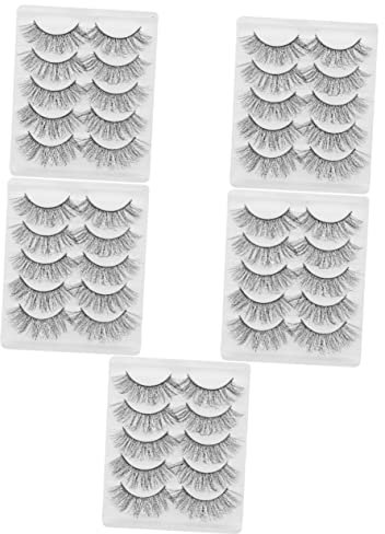 FOMIYES 5 Pares De Pestañas Postizas Reutilizables Sin Pegamento Para Mujer Pestañas Postizas De Ojo De Gato Para Maquillaje (5 Pares)