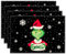 Ohok Weihnachts-Tischsets Abwaschbar 4er Set, Polyester Leinen Platzdeckchen 30x45cm, Schneeflocke G