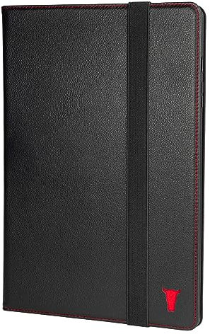 TORRO Lederhülle kompatibel mit Samsung Galaxy Tab S10+ / S9+ Plus – Echt Leder Hülle für Galaxy Tab S10+ Plus 2024 / S9+ Plus 2023 mit Standfunktion und Auto Wake/Sleep (Schwarz)