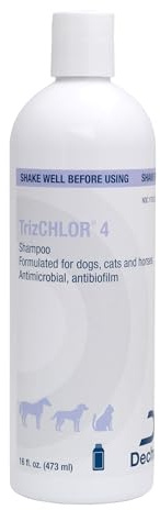 TrizCHLOR 4 Shampoo for Dogs, Cats and Horses, 16 Ounce | Antibiofilm; Packaging May Vary