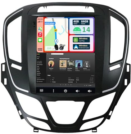 YUNTX [4GB+64GB] Android 14 Autoradio für Opel Insignia (2014-2017)-[Integriertes CarPlay/Android Auto/DSP/GPS]-9.7” IPS Touch Screen-CAM+MIC-DAB/Mirror Link/Bluetooth 5.0/AHD/360 Kamera/WiFi/USB/4G