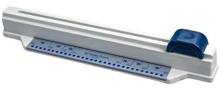 F Fityle Perforateur de 30 Trous pour Pochette de Bureau, en métal Durable, réglable et Polyvalent, perforateur de Trous à Main, perforateur de Papier A4 pour, Bleu