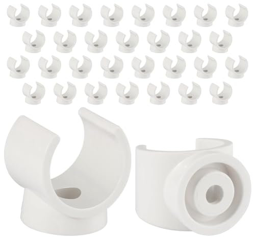 Doumneou PEX Clips Pipe Clamp, 50Pcs 3/4 Inch Pipe Clamp for PVC Water Pipes and Tubing Hoses, Plastic U-Shaped Pipe Clamp Tools