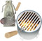 Grillplatte für Solo Herd Mesa XL Bundle - Edelstahlrost mit Sicherheitsgriff für kleine Solokocher Tischfeuerstelle - Kochen & Grillen mit Ihrem Solostove Mesa XL Zubehör von Hickory Summit