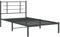 vidaXL Bettgestell, Metallbett Bett mit Kopfteil, Bettrahmen mit Lattenrost, Einzelbett Schlafzimmerbett Gästebett, Metall Schwarz 100x190cm
