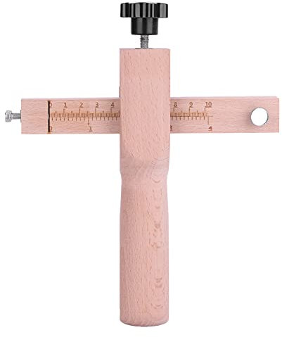 Striscia di Legno Regolabile, Taglierina per Strisce di Pelle Strumento per Taglio Manuale Fai-da-te con 5 Lame di Ricambio per Cinturino 0 e Taglierino per Cintura in Pelle