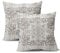 Kissenbezüge, Bohemian-Teppichmuster, Vintage-Kissenbezüge, 40,6 x 40,6 cm, 2 Stück, graues Blumenmuster, Bauernhaus, Heimdekoration, für Sofa, Couch, Veranda, Outdoor