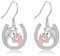 Hufeisen Ohrringe 925 Sterling Silber Pferde Ohrhänger Pferde Schmuck Geschenke für Damen Mädchen Pferdeliebhaber