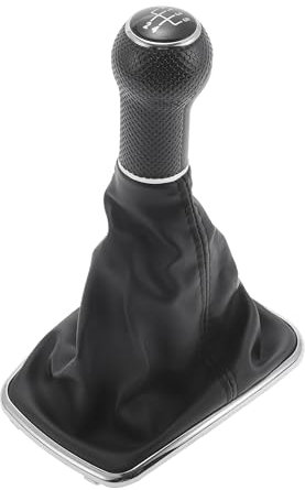 VekAuto 5 Palanca De Cambios Manual De Velocidad Con Cubierta Para Vw Golf 4 1997-2005, Perilla De Palanca De Cambios Duradera De Plástico Imitación Cuero Negro Para Palanca De Cambios