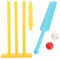 Cricket Set Kids PP BPA-freies Cricket-Fledermaus-Set-Eltern-Kinder-Cricket-Spiel mit Stümpfen und 2 Bällen Cricket-Kit für Garten, Strand, Heimspiel zufälliger Farbe, Cricket-Stümpfe, Cricketschläge