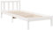 vidaXL Massivholzbett, Holzbett mit Kopfteil Lattenrost, Einzelbett für Schlafzimmer, Bett Bettgestell, Modern, Weiß 90x220cm Massivholz Kiefer