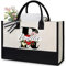 Jphchsc Personalisierte Tasche Mit Namen,Einkaufstasche,Jutebeutel,Jute Shopper,Geschenk Personalisiert Frau，Geeignet FüR Hochzeit, Geburtstag, Strand, Urlaub, Geschenk FüR Frauen, Mutter, Lehrer