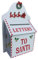 Cassetta Postale per Le Lettere a Babbo Natale - in Legno Multicolore - H32 x 20 x 10 cm - Buca Postale Letterina Natalizia -Arredamento Addobbi Natalizi Bianco