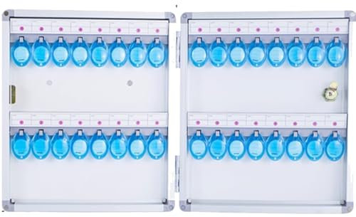 MPYEKP Schlüsselschrank mit 32 Schlüsseln, Schlüsselbox Abschließbar Schlüsselschrank, Metall-Schlüsselschloss mit 2 Sicherheitsschlüsseln