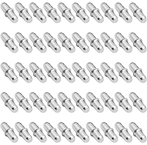 50 Stück I Förmige Metall Regalstützstifte Regalstifte Heringe Stützstifte Für Tür Schrank Und Möbelblock