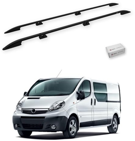 TURTLE Für Opel Vivaro (X83) 2001-2014 / Langes Chassis Crown Dachreling | SCHWARZ