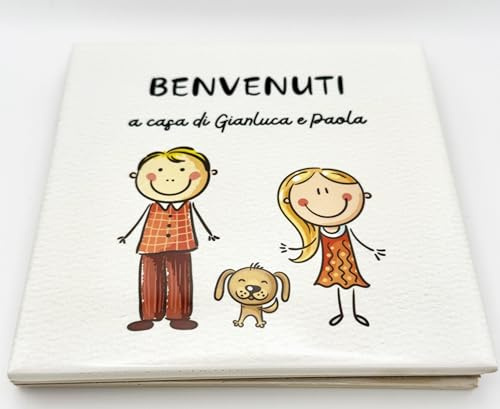 Generico Mattonella in ceramica personalizzata con i tuoi nomi 20x20 cm