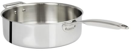 Cristel - Sauteuse inox 28 cm Castel Pro 5 PLY Poignée fixe - CRISTEL