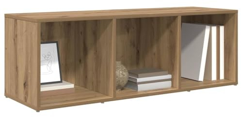 vidaXL TV Cabinet Artisan oak Engineered Wood, Modern Rectangular Storage Solutions, Cube Organizers, Modular Shelving Units, Indoor Furniture for Living Room and Office
