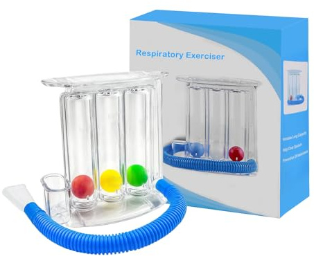 Esercizio Respiratorio per Polmoni, Sistema di Allenamento Respiratorio, Esercitatore per la respirazione, Allenatore di Respirazione Profonda con 3 Palline, esercizi respiratori per i Polmoni