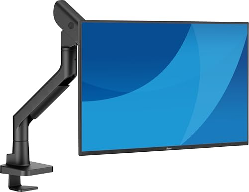 iiyama DS6001C-B1 Einzel-Monitorarm | Einzel-Monitorhalterung, Tischklemme oder Tischdurchführung, für Monitore bis 49 (124 cm) und max. 27 kg, schwarz