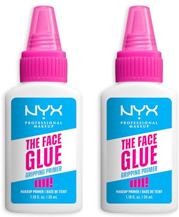 NYX Professional DOUBLE Makeup Primer, The Face Glue Primer, Gripping Primer for Face, Up to 24 Hour Hydration and Makeup Wear, Polyglutamic Acid, Non-Comedogenic, 35ml