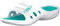 Brandsseller Mujer Zapatos | Zapatillas de Playa y Piscina | Zapatillas para Ducha | Zapatos de baño | Sandalias de Verano | Blanco/Turquesa | 37 EU