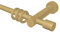 Flairdeco Gardinenstange 20 mm Ø, 1-läufig, Typ Kappe, Holz, Buche lackiert, 200 cm