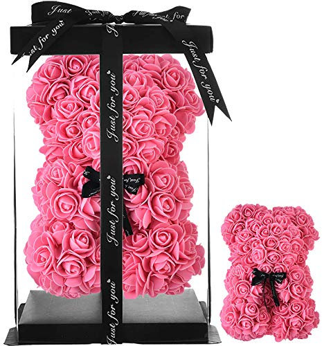 Rose, orso rosa, orsacchiotto Rosa, orsacchiotto, rosa, idea regalo per mamma, donna, adolescente, regalo fatto a mano, orsacchiotto, rosa, orsacchiotto rosa, orsacchiotto, orsetto con scatola (rosa)